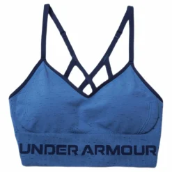 Seamless Low Long Htr Bra Blue*Under Armour Discount