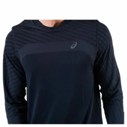 ASICS Seamless LS Texture Black Svart Sale