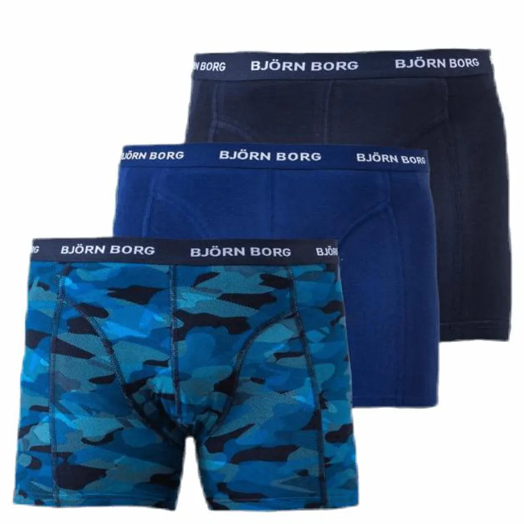 Björn Borg Shadeline Shorts 3-Pack Blue/Patterned/Black Blå, Mönstrad och Svart Outlet