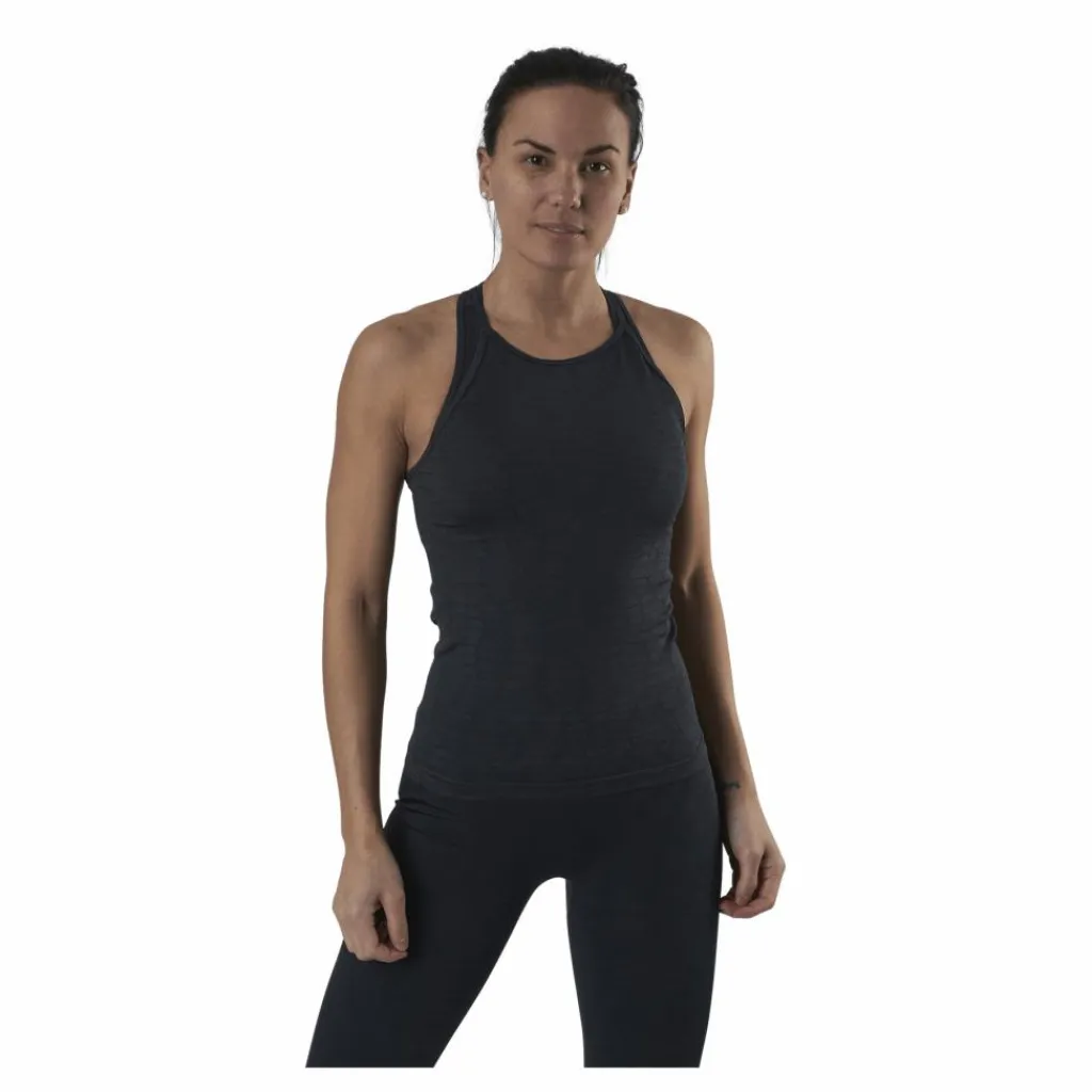 Casall Shiny Alligator Seamless Strap Tank Grey Grå