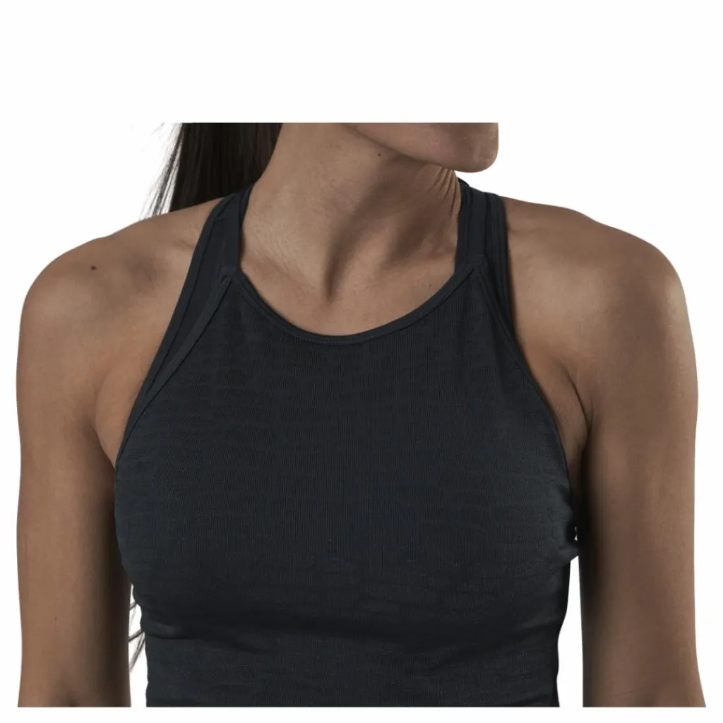Casall Shiny Alligator Seamless Strap Tank Grey Grå