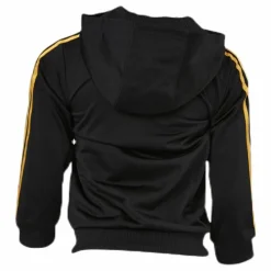 adidas Shiny Hooded Jogger Set Infant Black/Gold Svart Clearance