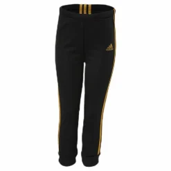 adidas Shiny Hooded Jogger Set Infant Black/Gold Svart Clearance