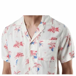 Dedicated Shirt Short Sleeve Marstrand Monkey Trees White Vit Online