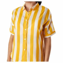 Dedicated Shirt Short Sleeve Nibe Big Stripes Yellow Gul