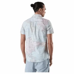 Dedicated Shirt Short Sleeve Sandefjord Map Patterned Mönstrad Clearance