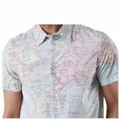 Dedicated Shirt Short Sleeve Sandefjord Map Patterned Mönstrad Clearance