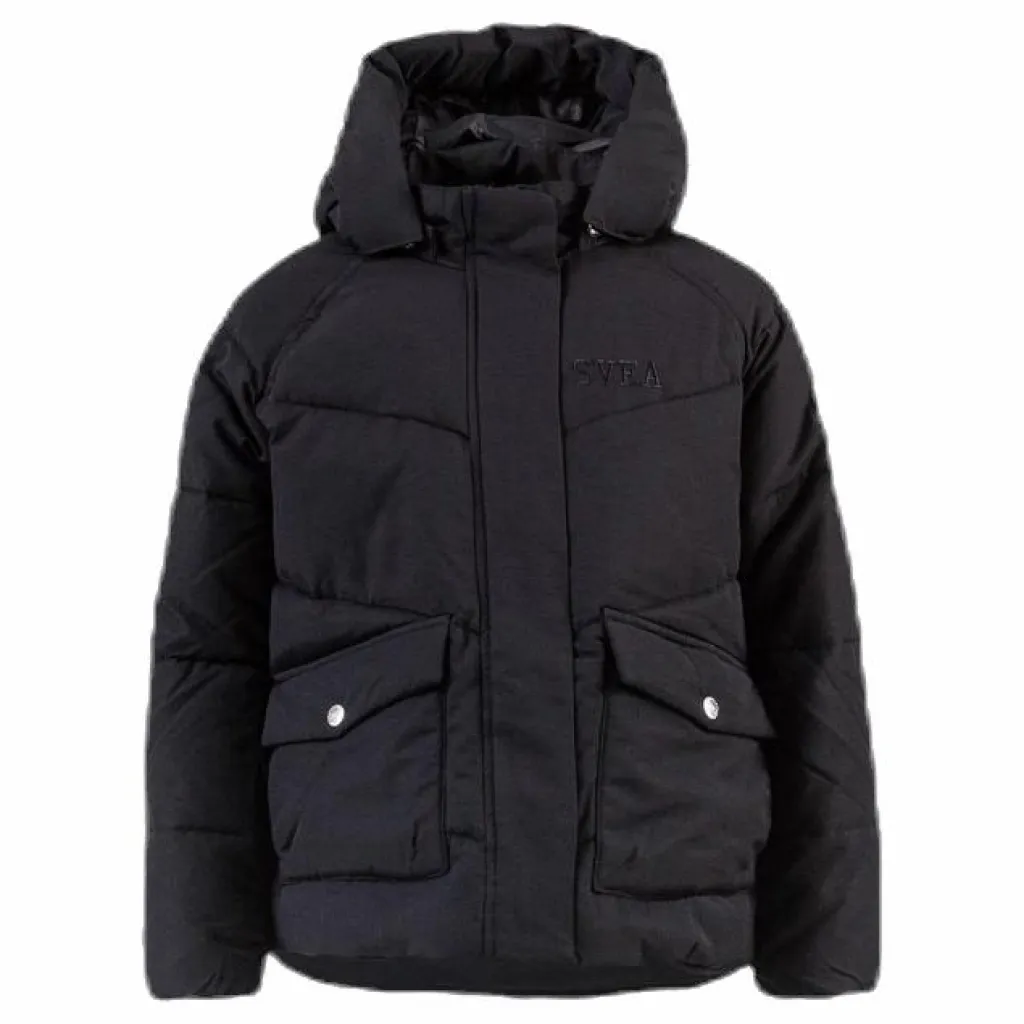 Svea Short Padded Junior Jacket Black Svart Best