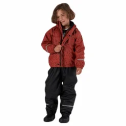 Virvelvind Skur Fodrat regnställ Orange/Black/Red Röd Sale