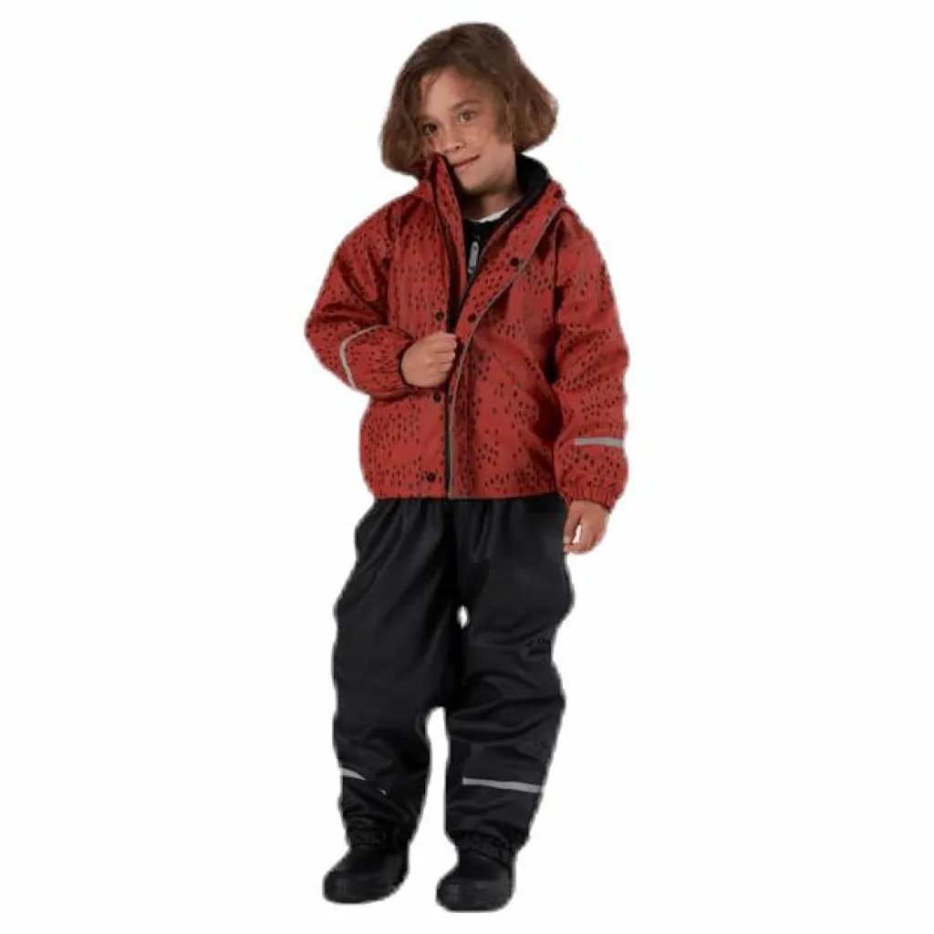 Virvelvind Skur Fodrat regnställ Orange/Black/Red Röd Sale