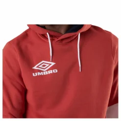 Umbro Sleeve Print Hoodie Red Röd Outlet