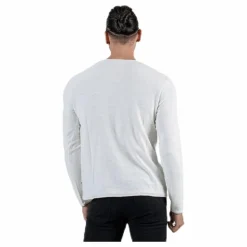 Jack & Jones Slub Knit Crew Neck Sts White Vit Discount