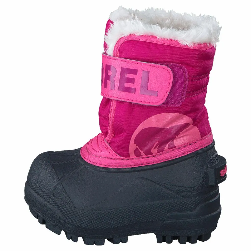 Sorel Snow Commander Toddler 652 Tropic Pink, Deep Blush Svart och Rosa Outlet