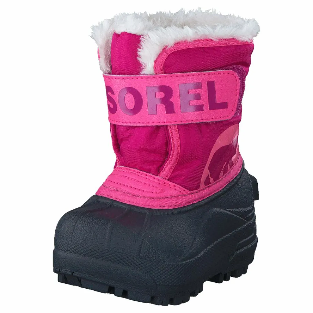 Sorel Snow Commander Toddler 652 Tropic Pink, Deep Blush Svart och Rosa Outlet