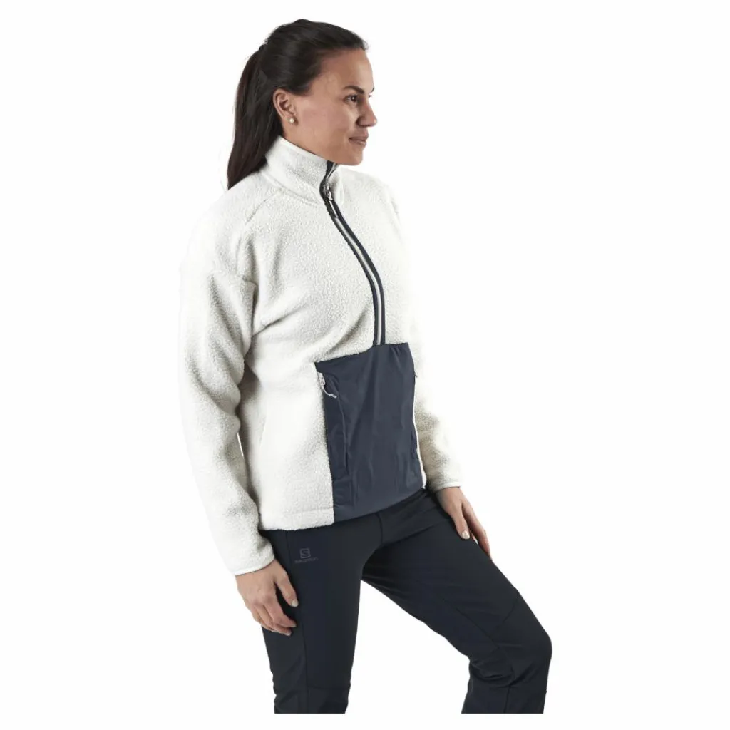 Salomon Snowshelter Teddy Half Zip White Vit Hot