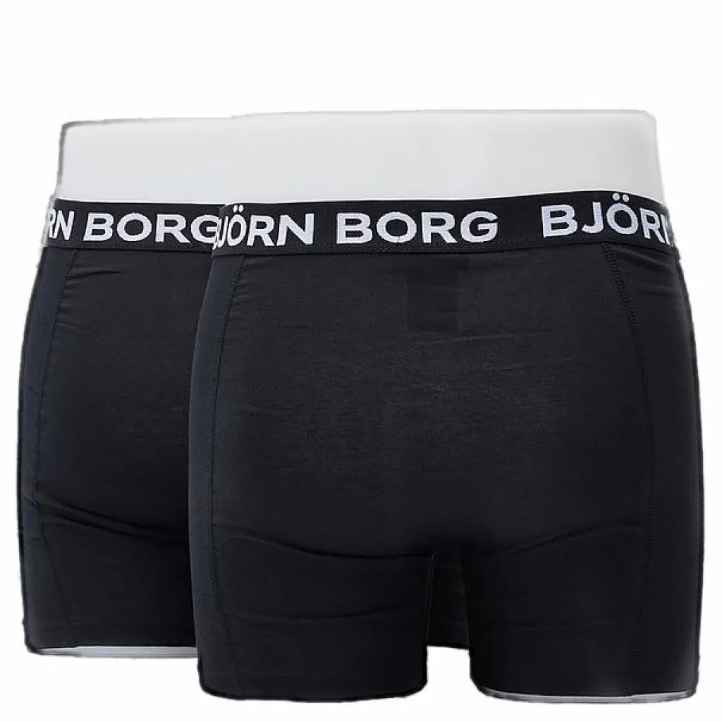 Björn Borg Solid Shorts 2-Pack Svart Discount