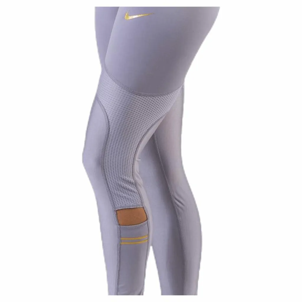 Nike Speed 7/8 Glam Tight Grey/Gold Grå