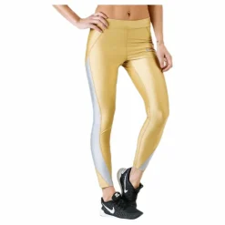 Nike Speed Metallic 7/8 Tight Gold Gul Hot