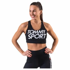 Tommy Hilfiger Sport Sports Bra Logo Mid Black Svart Clearance