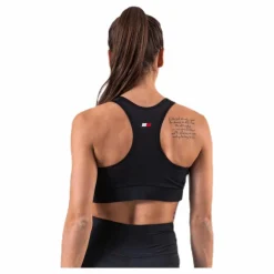 Tommy Hilfiger Sport Sports Bra Logo Mid Black Svart Clearance
