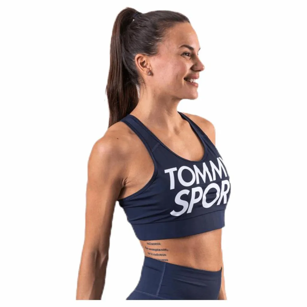 Tommy Hilfiger Sport Sports Bra Logo Mid Blue Blå