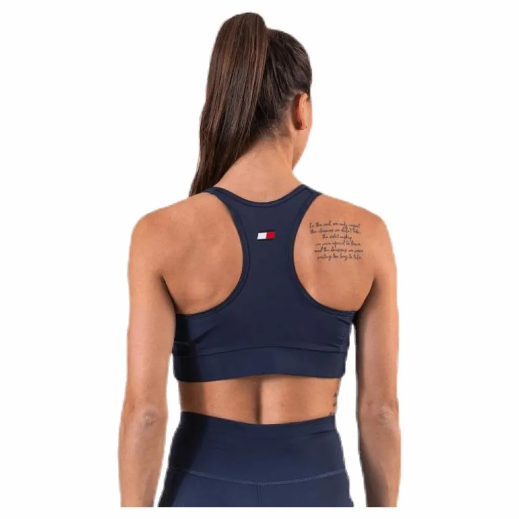 Tommy Hilfiger Sport Sports Bra Logo Mid Blue Blå