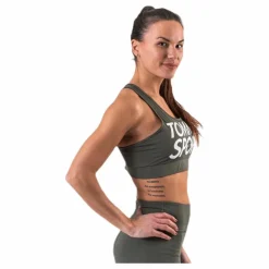 Tommy Hilfiger Sport Sports Bra Logo Mid Green Grön Hot