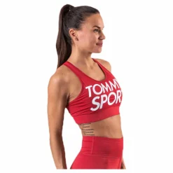 Tommy Hilfiger Sport Sports Bra Logo Mid Pink Rosa Sale