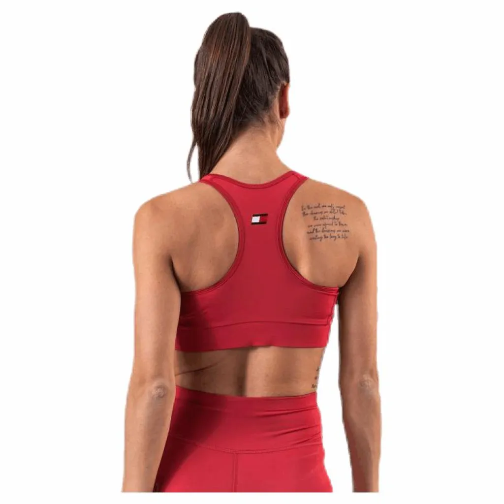Tommy Hilfiger Sport Sports Bra Logo Mid Pink Rosa Sale