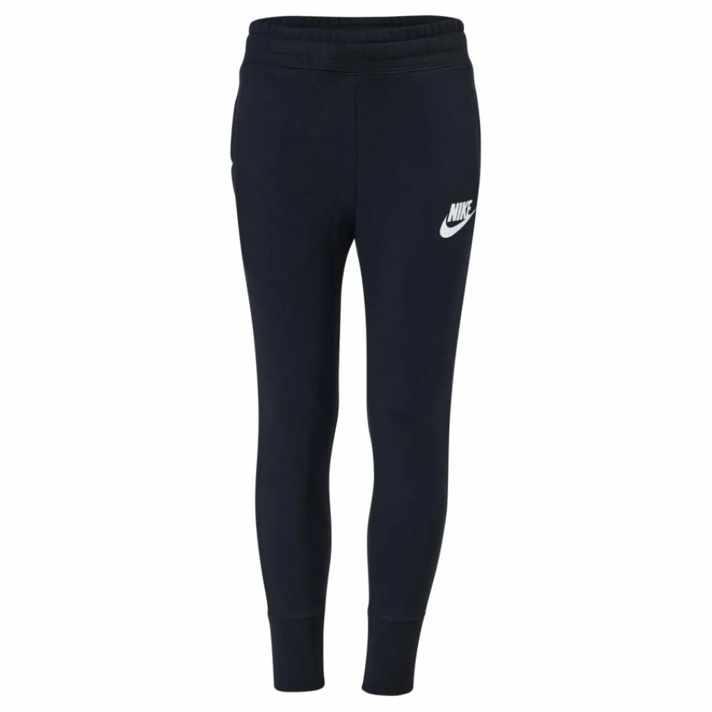 Nike Sportswear Club Big Kids' (Girls') French Terry Pants BLACK/WHITE Svart Discount