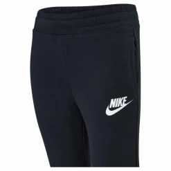 Nike Sportswear Club Big Kids' (Girls') French Terry Pants BLACK/WHITE Svart Discount