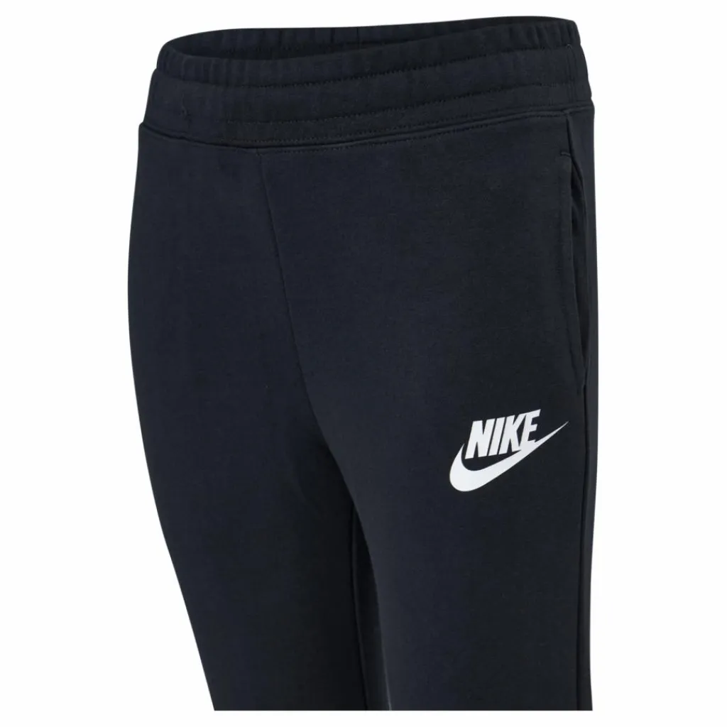 Nike Sportswear Club Big Kids' (Girls') French Terry Pants BLACK/WHITE Svart Discount
