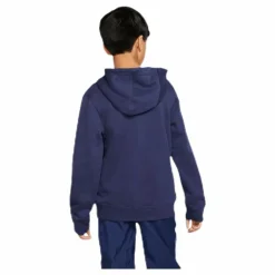 Nike Sportswear Club Big Kids' Full-Zip Hoodie MIDNIGHT NAVY/MIDNIGHT NAVY/WHITE Blå Discount