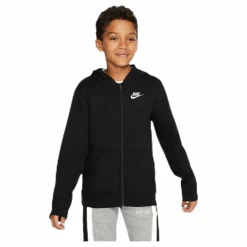 Sportswear Club Big Kids' Full-Zip Hoodie BLACK/BLACK/WHITE*Nike Discount