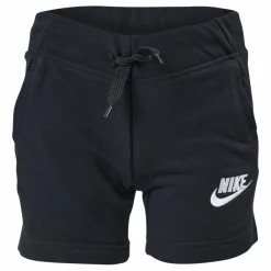 Nike Sportswear Club Big Kids' (Girls') French Terry Shorts BLACK/WHITE Svart Hot
