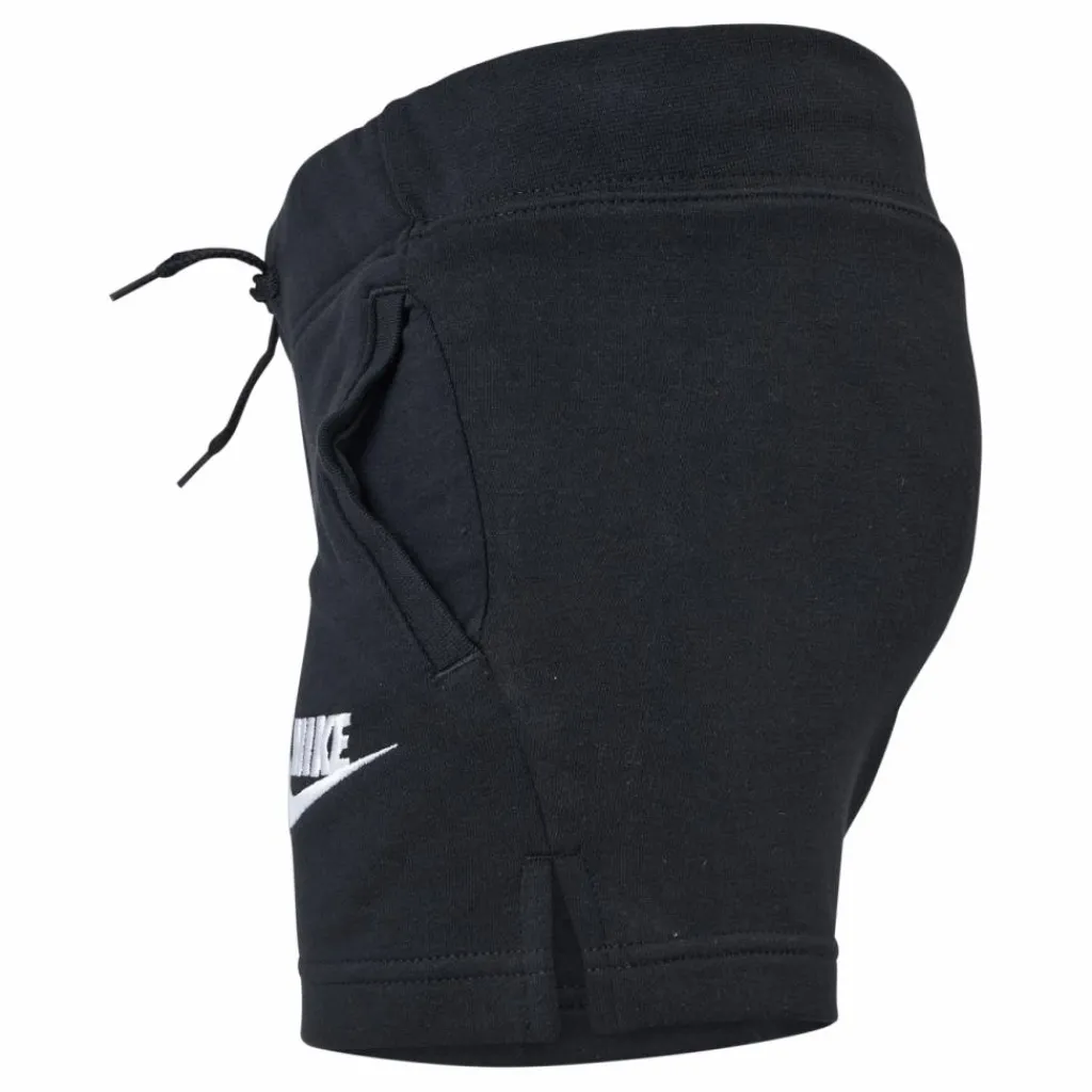 Nike Sportswear Club Big Kids' (Girls') French Terry Shorts BLACK/WHITE Svart Hot