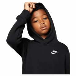 Sportswear Club Big Kids' Pullover Hoodie BLACK/WHITE*Nike Clearance