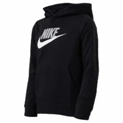 Sportswear Club Fleece Big Kids’ Pullover Hoodie BLACK/LT SMOKE GREY*Nike Best