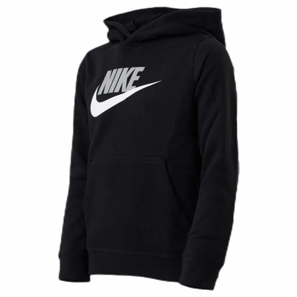 Sportswear Club Fleece Big Kids’ Pullover Hoodie BLACK/LT SMOKE GREY*Nike Best