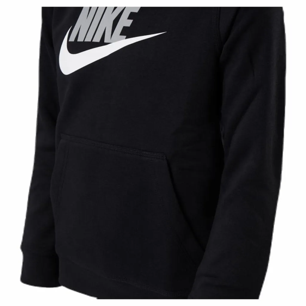 Sportswear Club Fleece Big Kids’ Pullover Hoodie BLACK/LT SMOKE GREY*Nike Best