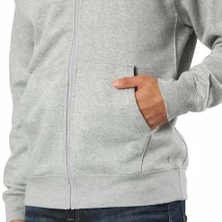 Nike Sportswear Club Fleece Men's Full-Zip Hoodie DK GREY HEATHER/MATTE SILVER/WHITE Grå New