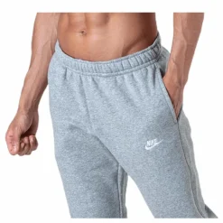 Sportswear Club Fleece Men's Pants DK GREY HEATHER/MATTE SILVER/WHITE*Nike Clearance