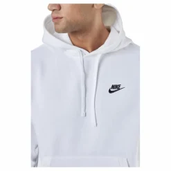 Nike Sportswear Club Fleece Pullover Hoodie WHITE/WHITE/BLACK Vit New