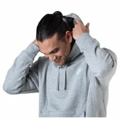 Sportswear Club Fleece Pullover Hoodie DK GREY HEATHER/MATTE SILVER/WHITE*Nike
