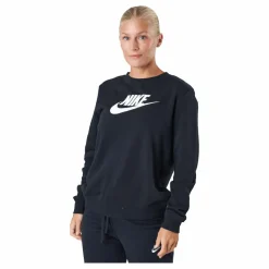 Nike Sportswear Club Fleece Women's Crew BLACK/WHITE Blå Sale