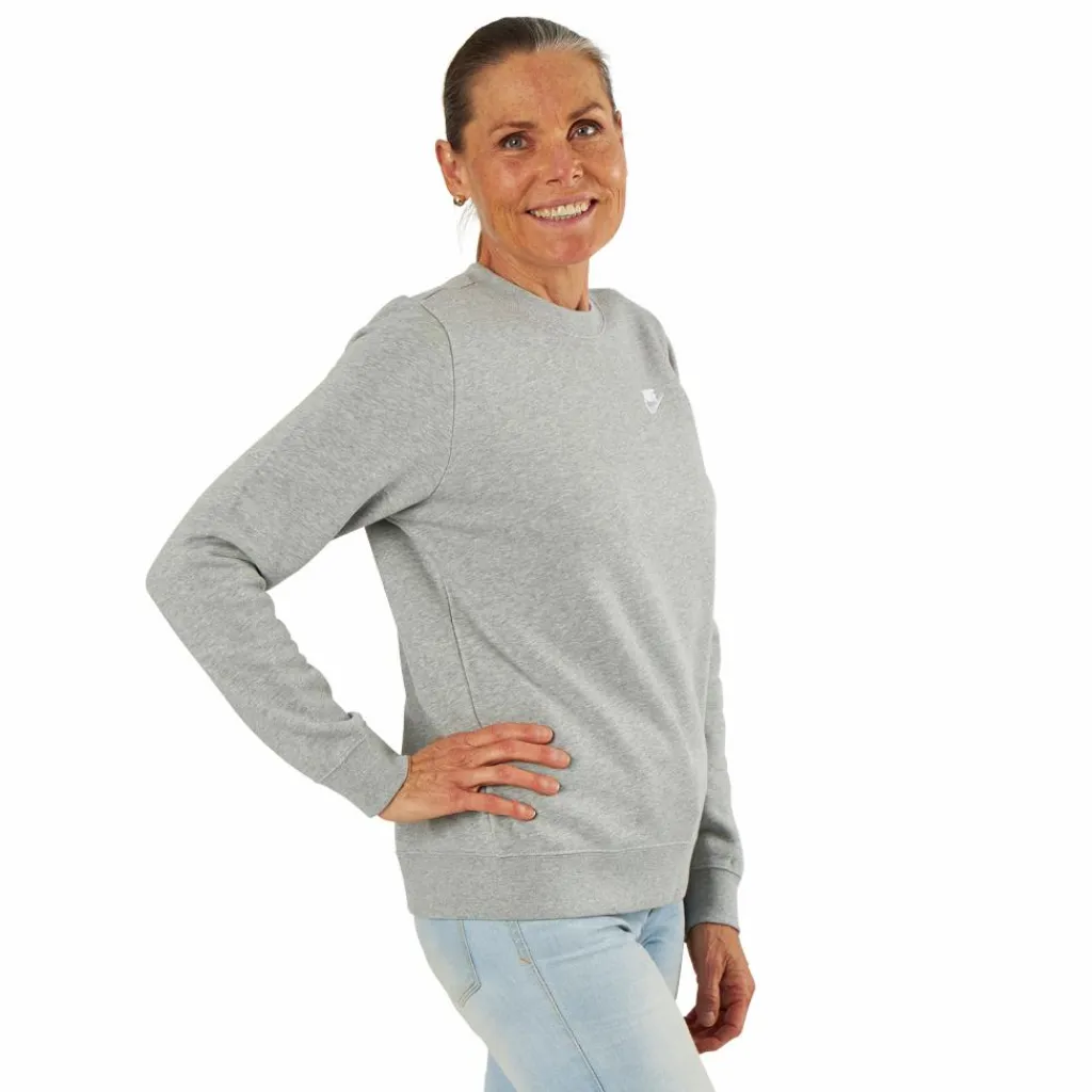 Sportswear Club Fleece Women's Crew DK GREY HEATHER/WHITE*Nike Clearance