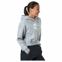 Sportswear Club Fleece Women's Cropped Hoodie DK GREY HEATHER/WHITE*Nike Outlet