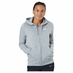Sportswear Club Fleece Women's Full-Zip Hoodie DK GREY HEATHER/WHITE*Nike Clearance