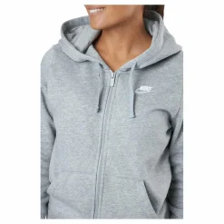 Sportswear Club Fleece Women's Full-Zip Hoodie DK GREY HEATHER/WHITE*Nike Clearance