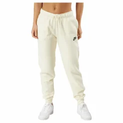 Nike Sportswear Club Fleece Women's Mid-Rise Joggers COCONUT MILK/BLACK Beige Sale